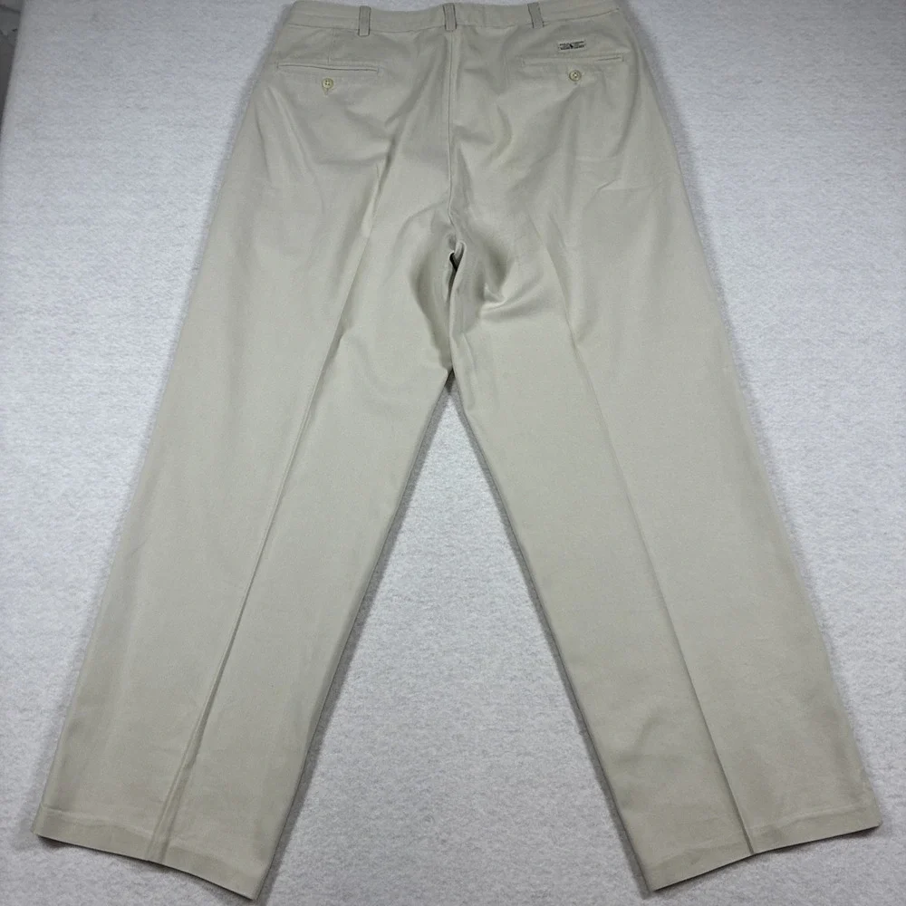Vintage Polo Ralph Lauren Pants 35x32 Double Pleated Chino Made In USA 90s